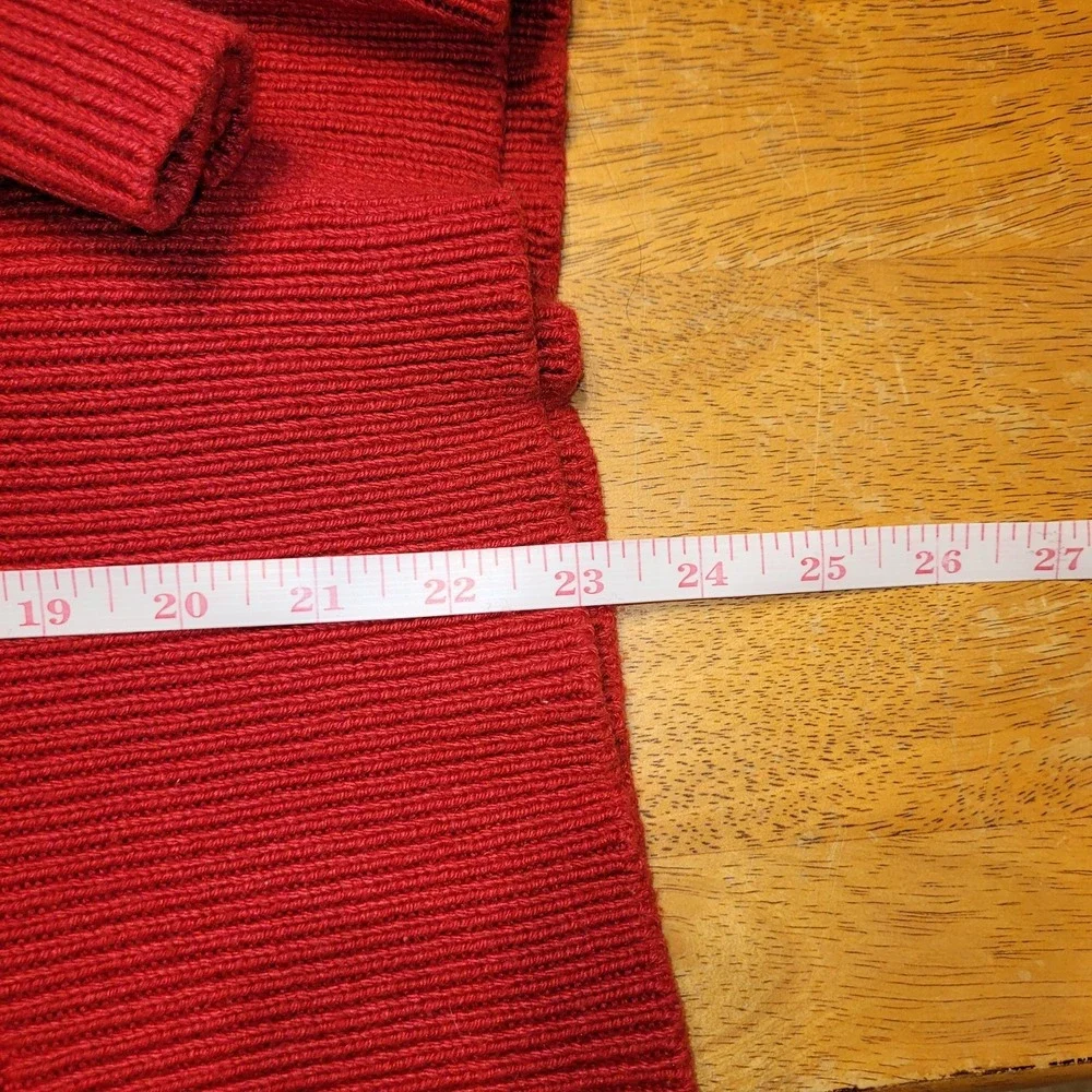 Biltmore Womens Large Cable Knit Sweater‎ Red